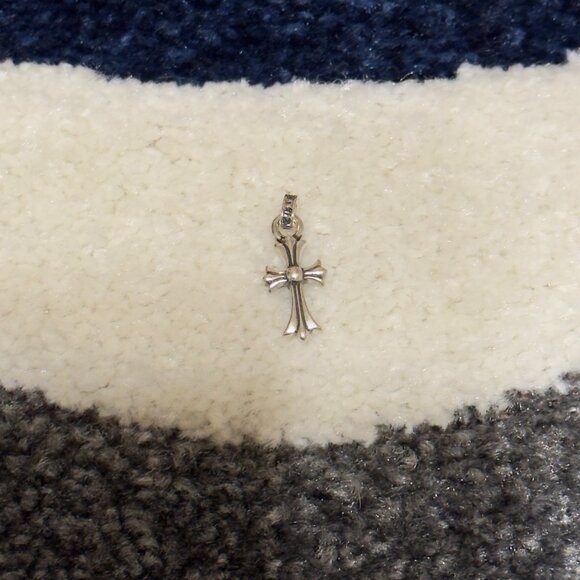 Chrome Hearts Tiny Cross With Green Stones pendant - Picture 2 of 2